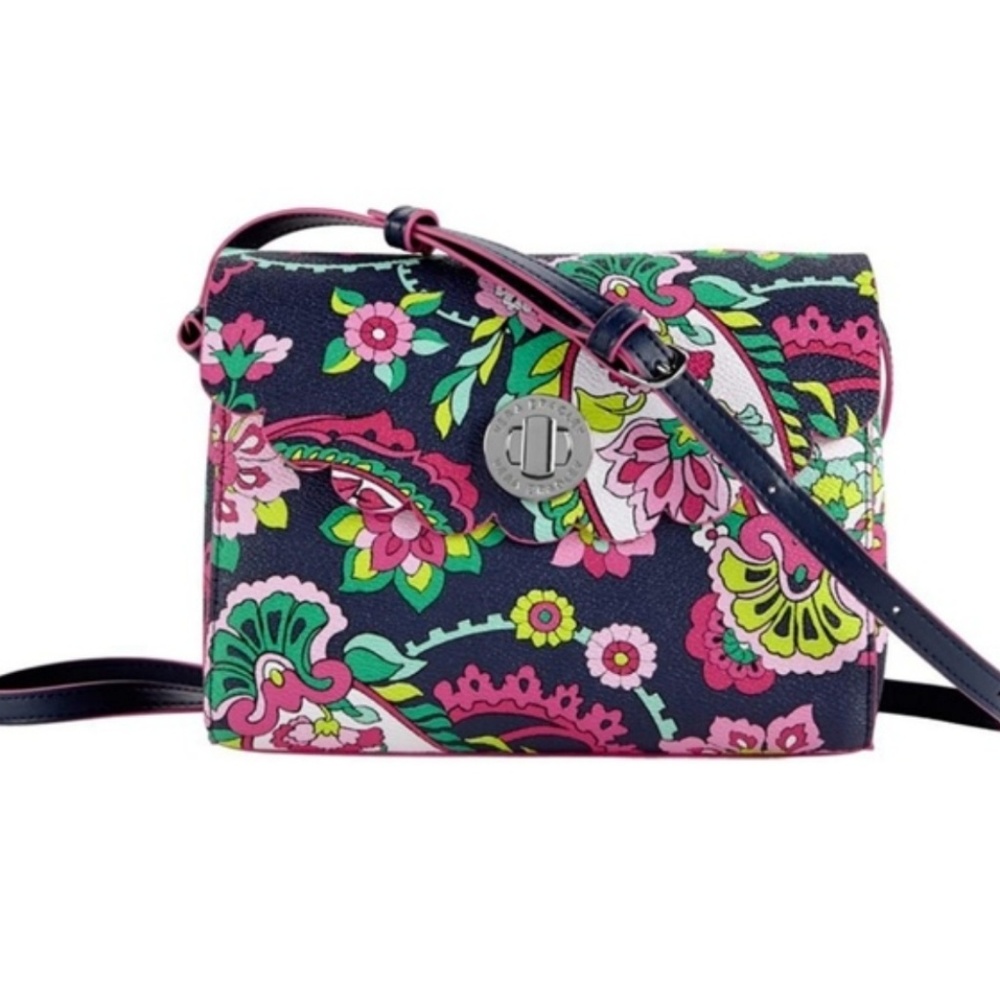 Vera Bradley Scalloped Crossbody in Petal Paisley